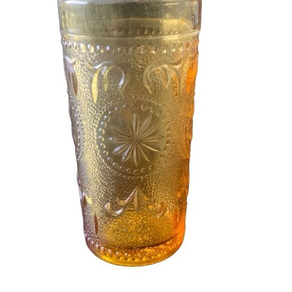 Vintage Brockway Glass Co American Concord Amber Glass Juice Tumbler Americana - Picture 4 of 13